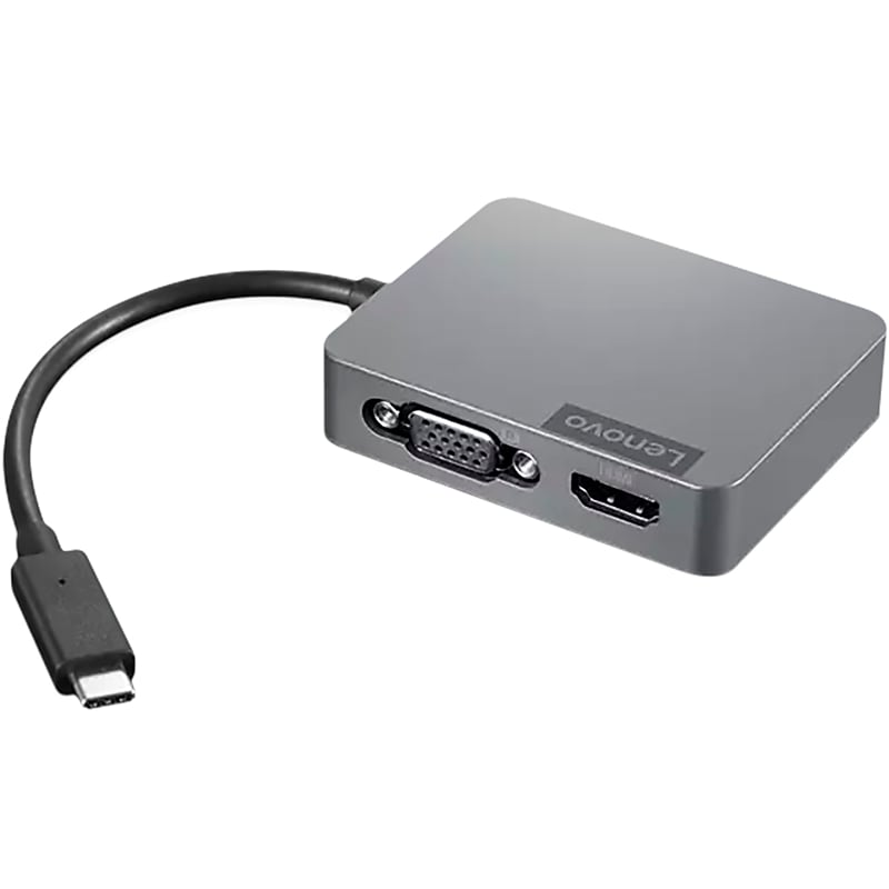 Lenovo 2-Port USB-C Hub, Storm Gray (4X91A30366) image 1