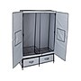 Honey-Can-Do 70" x 45" Clothes Storage Wardrobe With Drawers, Gray/Black Steel/Polyester (WRD-09199)~#|#~sp162782950_sc7