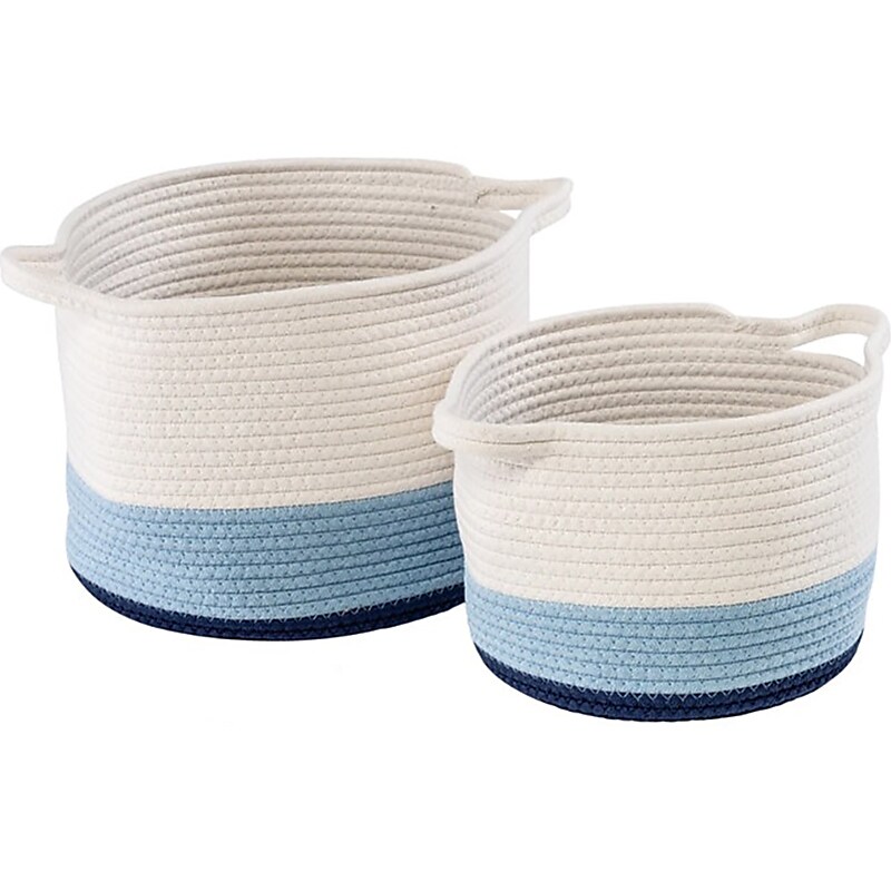 Honey-Can-Do Nesting Storage Baskets, Blue Ombre, 2/Set (STO-09318) image 1