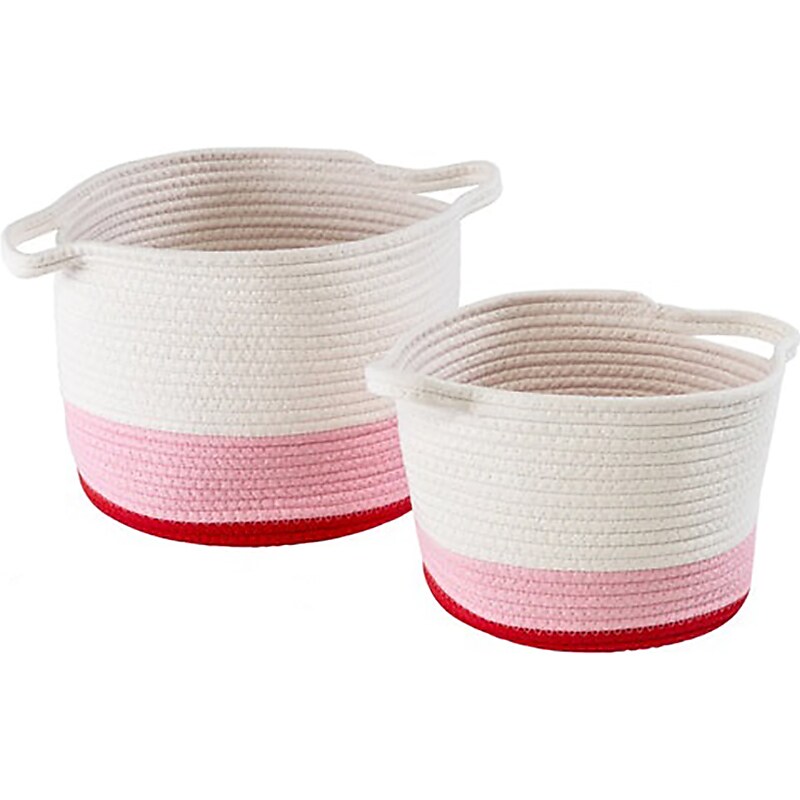 Honey-Can-Do Nesting Storage Baskets, Red Ombre, 2/Set (STO-09319) image 1