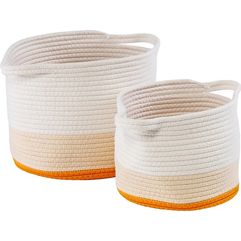 Honey-Can-Do Nesting Storage Baskets, Yellow Ombre, 2/Set (STO-09320) image 1