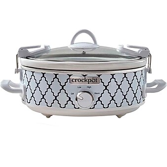 Crock-Pot Casserole Crock 2.5 Qt. Slow Cooker, White/Blue (SCCPCCM250BT)