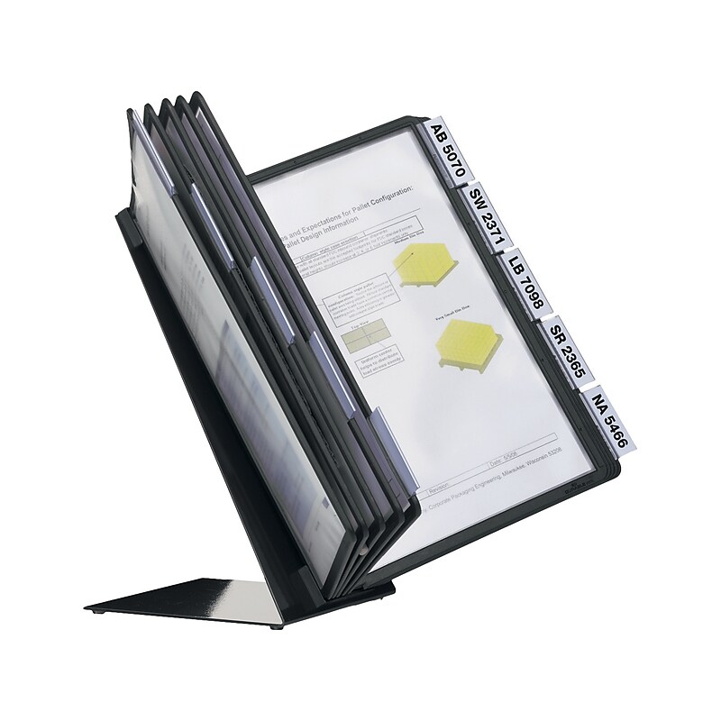 Durable VARIO Document Holder, 8.5" x 11", Top Loading, Black Plastic (552201) image 1
