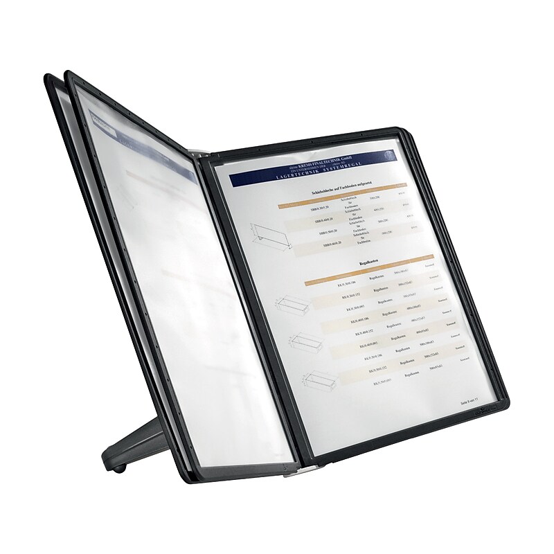 Durable Sherpa SoHo Document Holder, 8.5" x 11", Vertical, Black Plastic (555001) image 1