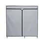 Honey-Can-Do 63" x 60" Portable Wardrobe Closet with Cover, Gray/Black Steel/Polyester (WRD-09198)~#|#~sp162863029_sc7