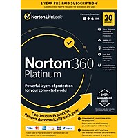 Norton 360 Platinum for 20 Devices Windows/Mac/Android/iOS Deals