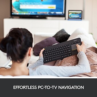Logitech K400 Plus Wireless Touch Keyboard, Dark Gray (920-007119)