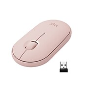 Logitech Pebble M350 Wireless Optical Mouse, Rose (910-005769)