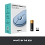 Logitech Pebble M350 Wireless Ambidextrous Optical Mouse, Blue Gray (910-005773)~#|#~sp162864039_sc7