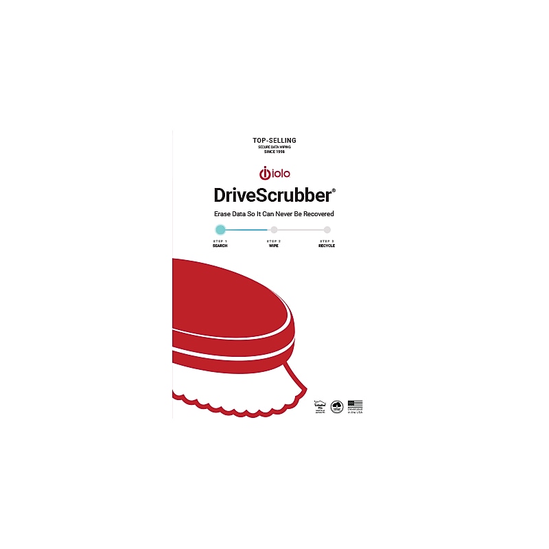 iolo DriveScrubber for Unlimited Users, Windows, Key Card (IOL900800F071) image 1