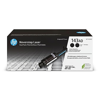 HP 143AD Black Standard Yield Toner Cartridge Reload Kit, 2/Pack