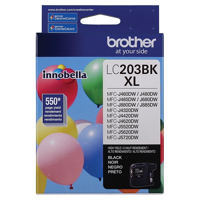 Brother LC203BK Black High Yield Ink Cartridge   (LC203BK) image 1