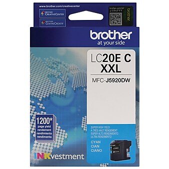 Brother LC20EC Cyan Extra High Yield Ink Cartridge (LC20EC)