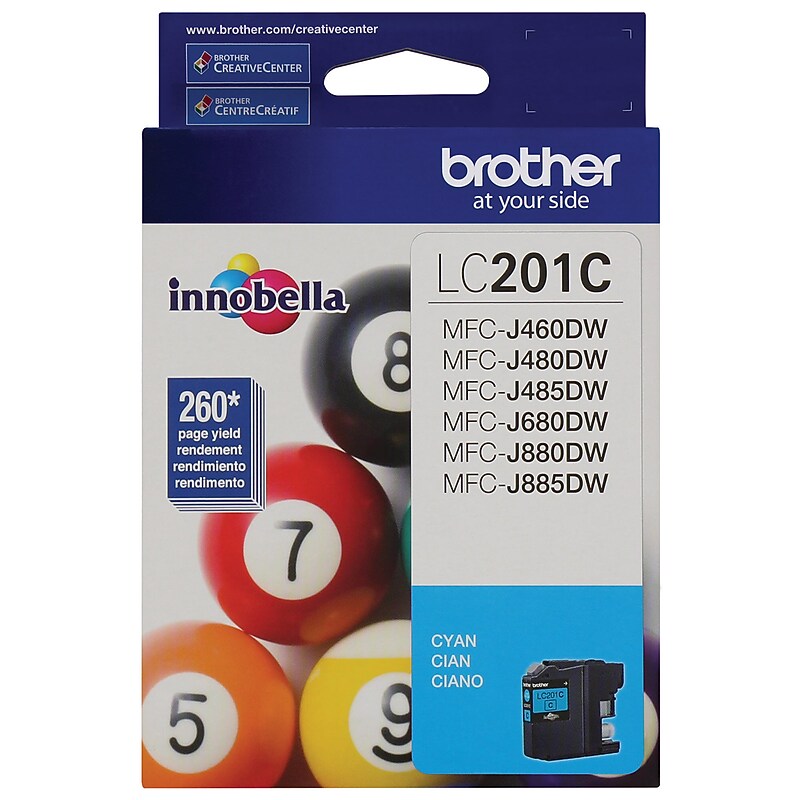 Brother LC201C Cyan Standard Yield Ink Cartridge   (LC201C) image 1