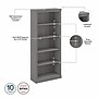 Bush Furniture Saratoga 72"H 5-Shelf Bookcase with Adjustable Shelves, Modern Gray Laminate (W1655C-03)~#|#~sp163409825_sc7