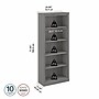 Bush Furniture Saratoga 72"H 5-Shelf Bookcase with Adjustable Shelves, Modern Gray Laminate (W1655C-03)~#|#~sp163409826_sc7