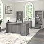 Bush Furniture Saratoga 72"H 5-Shelf Bookcase with Adjustable Shelves, Modern Gray Laminate (W1655C-03)~#|#~sp163409830_sc7