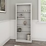 Bush Furniture Saratoga 72"H 5-Shelf Bookcase with Adjustable Shelves, Linen White Oak Laminate (W1645C-03)~#|#~sp163409832_sc7