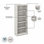 Bush Furniture Saratoga 72"H 5-Shelf Bookcase with Adjustable Shelves, Linen White Oak Laminate (W1645C-03)~#|#~sp163409833_sc7