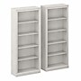 Bush Furniture Saratoga 72"H 5-Shelf Bookcase with Adjustable Shelves, Linen White Oak Laminate, 2/Set (SAR008LW)~#|#~sp163409839_sc7