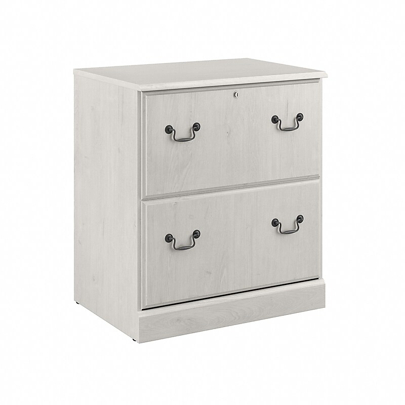 Bush Furniture Saratoga 2-Drawer Lateral File Cabinet, Linen White Oak (EX45754-03) image 1