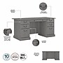 Bush Furniture Saratoga 66"W Wood Executive Desk, Modern Gray (EX45866-03K)~#|#~sp163411646_sc7