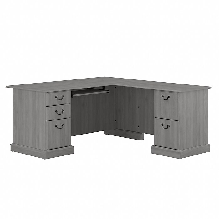 Bush furniture saratoga l shaped computer desk in harvest cherry discount