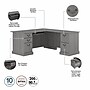 Bush Furniture Saratoga 66"W L Shaped Computer Desk with Drawers, Modern Gray (EX45870-03K)~#|#~sp163411679_sc7