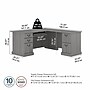 Bush Furniture Saratoga 66"W L Shaped Computer Desk with Drawers, Modern Gray (EX45870-03K)~#|#~sp163411680_sc7