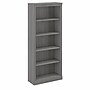 Bush Furniture Saratoga 72"H 5-Shelf Bookcase with Adjustable Shelves, Modern Gray Laminate (W1655C-03)~#|#~sp163411830_sc7