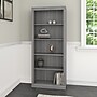 Bush Furniture Saratoga 72"H 5-Shelf Bookcase with Adjustable Shelves, Modern Gray Laminate (W1655C-03)~#|#~sp163411831_sc7