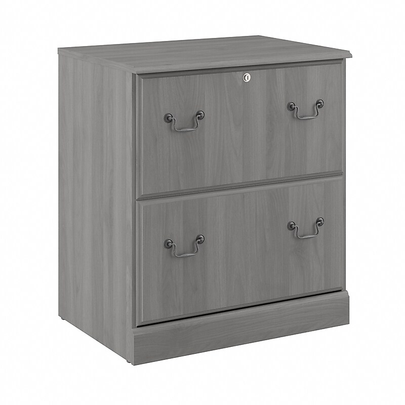 Bush Furniture Saratoga 2-Drawer Lateral File Cabinet, Locking,  Modern Gray (EX45854-03) image 1