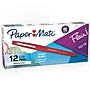 Paper Mate Flair Felt Pen, Medium Point, 0.7mm, Red Ink, Dozen (8420152)~#|#~sp163415487_sc7