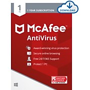 McAfee AntiVirus Internet Security Software for 1 PC, 1-Year Subscription, Download