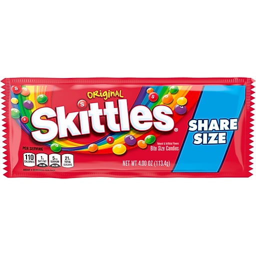Skittles Original Fruit Flavored Candy, 4 oz (MMM04460) | Staples