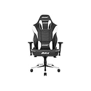 AKRACING Masters Series Max Faux Leather Racing Gaming Chair, Black/White (AK-MAX-BK/WT)