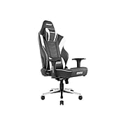 AKRACING Masters Series Max Faux Leather Racing Gaming Chair, Black/White (AK-MAX-BK/WT)
