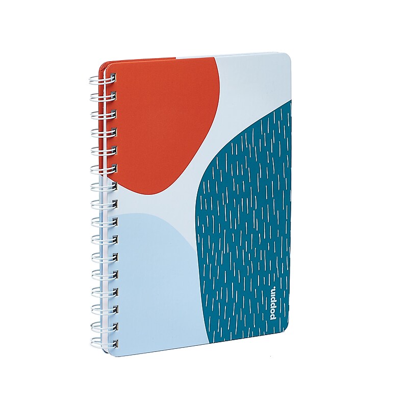 Poppin Elements Notebook, 6" x 8.25", Ruled, 40 Sheets, Blue/Red (108839) image 1