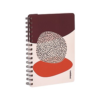 Poppin Elements Notebook, 6" x 8.25", Ruled, 40 Sheets, Pink/Red (108838)