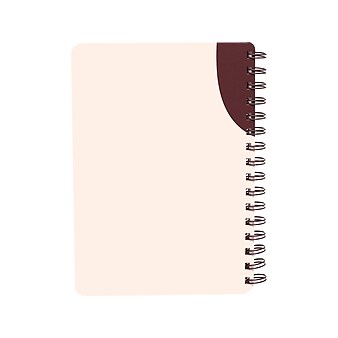 Poppin Elements Notebook, 6" x 8.25", Ruled, 40 Sheets, Pink/Red (108838)