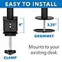 Mount-It! Adjustable Dual Monitor Arm Mount, Up To 32" Monitor, Black (MI-2752)~#|#~sp163926830_sc7