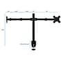 Mount-It! Adjustable Dual Monitor Arm Mount, Up To 32" Monitor, Black (MI-2752)~#|#~sp163926831_sc7