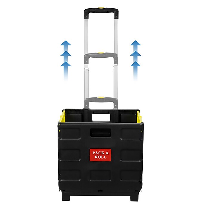 Mount It Rolling Utility Cart Folding and Collapsible 55 lbs. Black Yellow MI 904 Staples