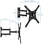 Mount-It! Full Motion Flat Screen TV and Monitors Wall Mount Bracket for 23" to 55" VESA Mount Screens (MI-4110)~#|#~sp163926924_sc7