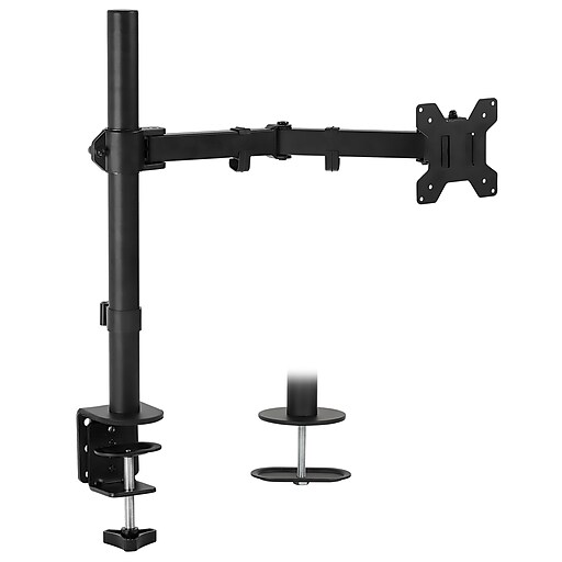 MountIt! Adjustable Single Monitor Arm Mount, Black(MI2751) Staples
