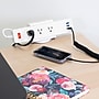 Mount-It! 3-Outlet 3-USB Port 5' Surge Protector with Clamp Desk Mount, White (MI-7281)~#|#~sp163926960_sc7