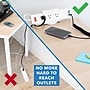 Mount-It! 3-Outlet 3-USB Port 5' Surge Protector with Clamp Desk Mount, White (MI-7281)~#|#~sp163926962_sc7