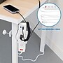 Mount-It! 3-Outlet 3-USB Port 5' Surge Protector with Clamp Desk Mount, White (MI-7281)~#|#~sp163926964_sc7