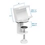Mount-It! 3-Outlet 3-USB Port 5' Surge Protector with Clamp Desk Mount, White (MI-7281)~#|#~sp163926966_sc7