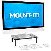 Mount-It! Adjustable Monitor Riser Set, up to 32", Gray (MI-7364)